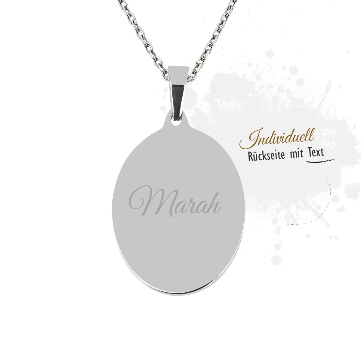 Foto Anhänger oval Edelstahl mit eigener Fotogravur auch mit Kette wählbar/Bildgravur/Gravur