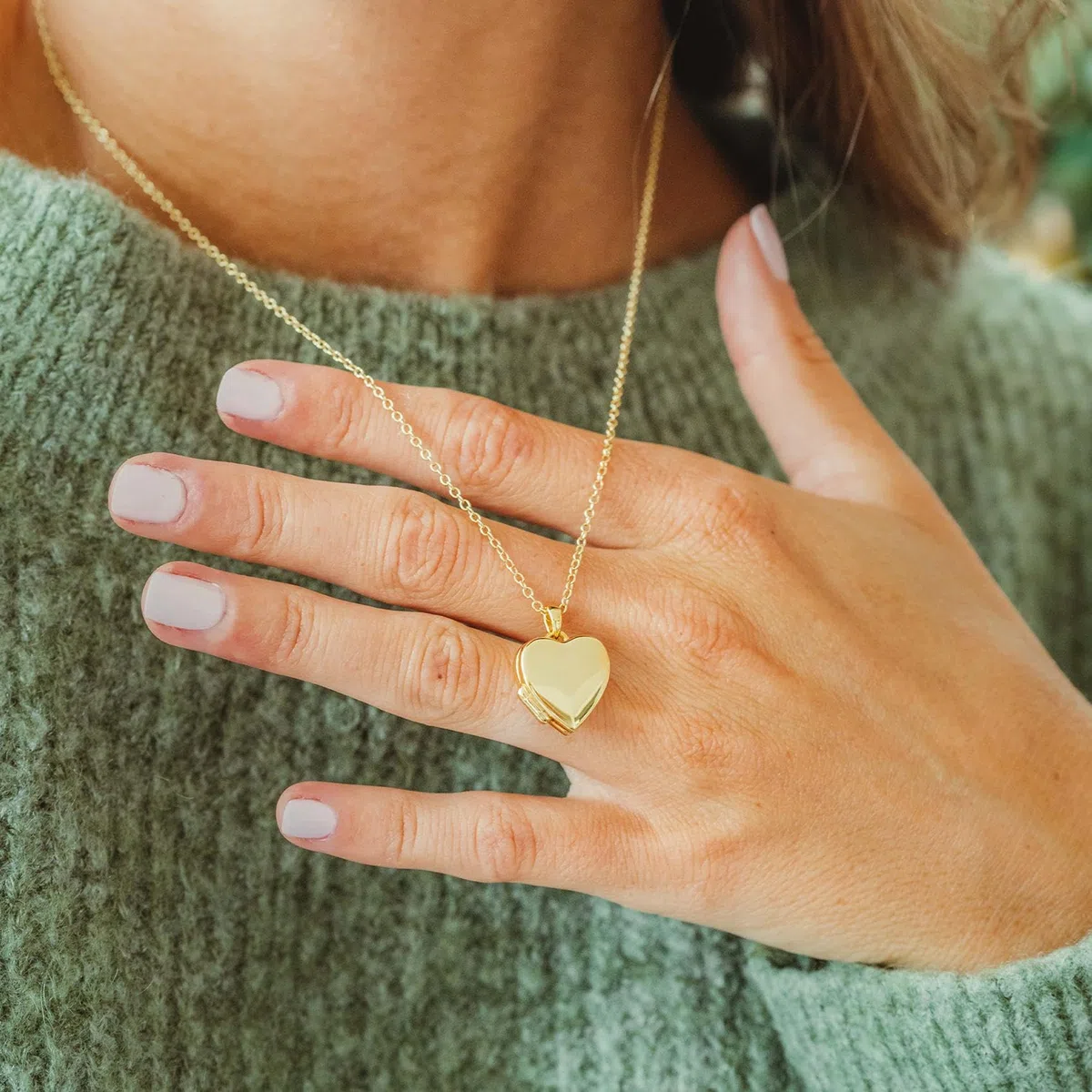 Amoonìc Herz Medaillon zum Öffnen für Bilder Silber 925 und Gold/Rosegold vergoldet I Damen Medallion Amulett Anhänger Aufklappbar | Foto-Service & Gravur