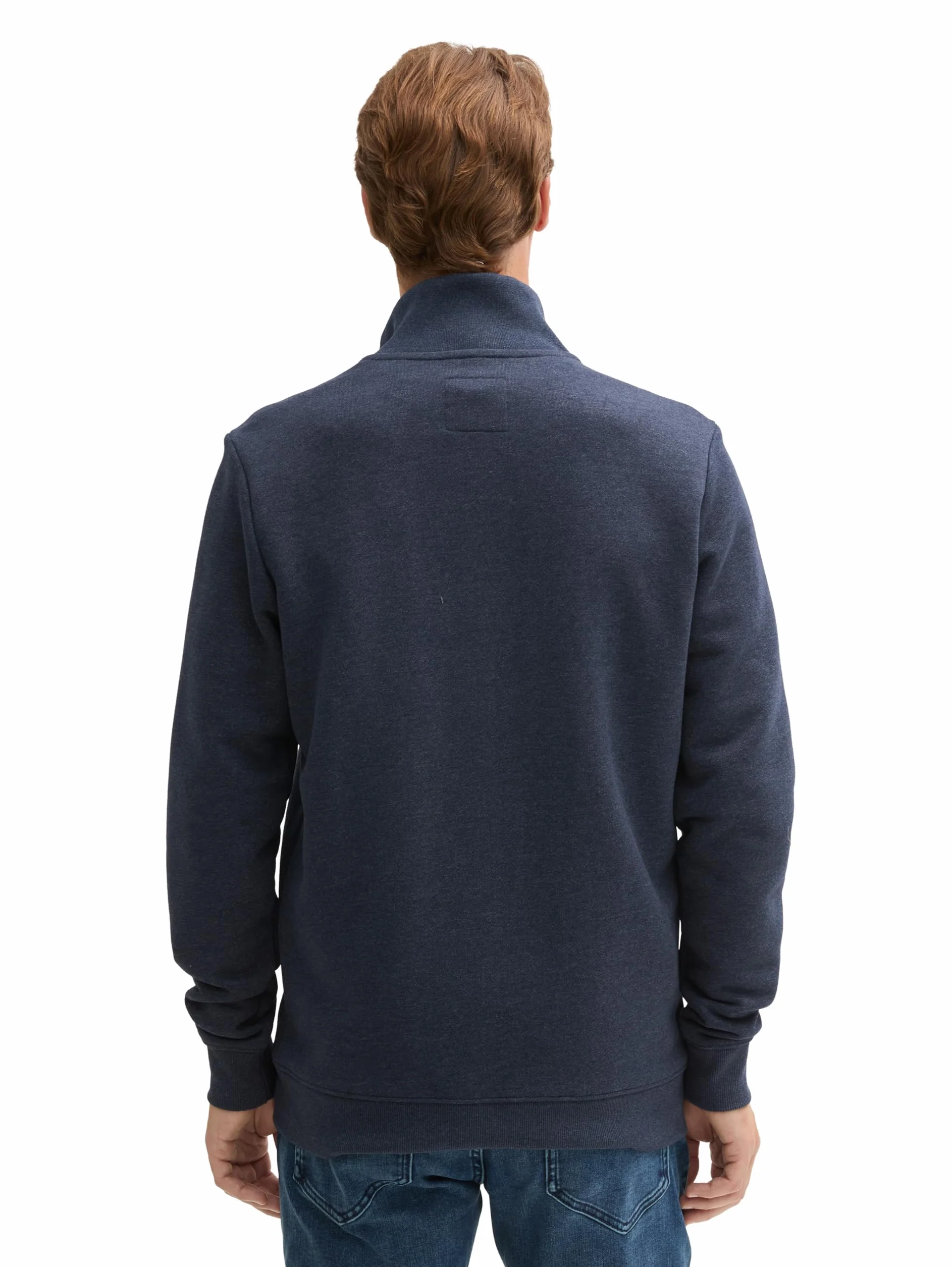 TOM TAILOR Herren Sweatjacke mit Stehkragen