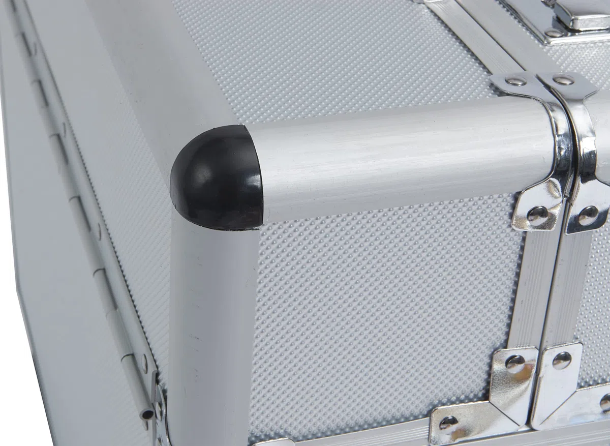 ALUTEC Pilotenkoffer (Aluminium Koffer, Innenmaße 435x340x1950 mm, ergonomischer Griff, mit Dokumentenfach, Stiftehalter, Fach für Visitenkarten, Deckel nach Oben öffnend) 61800