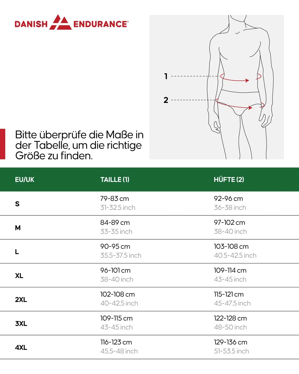 DANISH ENDURANCE Merino Boxershorts Herren (2er Pack), Merino Unterwäsche Herren, Sport & Outdoor, Geruchsfreie Unterhosen Männer, Schweißableitend & Atmungsaktiv, Mit oder ohne Eingriff