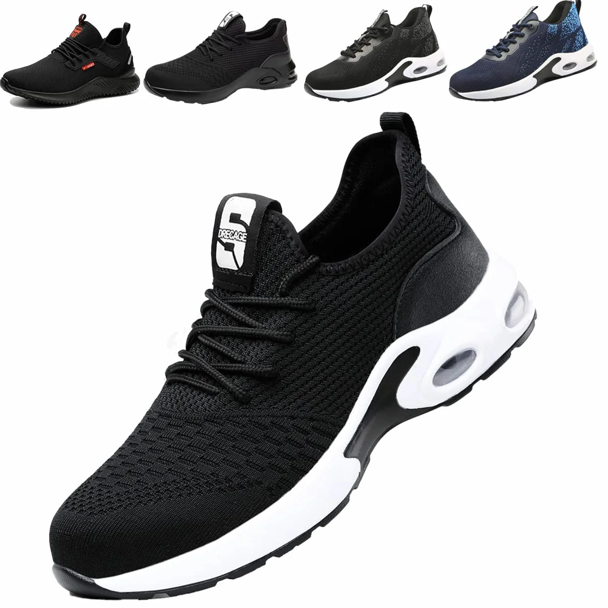 Sicherheitsschuhe Herren Leichte Arbeitsschuhe Herren Damen Sportliche Atmungsaktive Stahlkappenschuhe rutschfeste Arbeitsturnschuhe