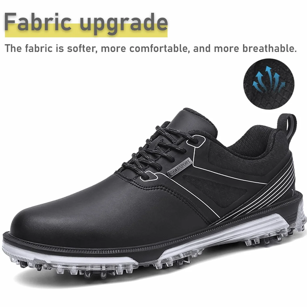ULTIANT Golfschuhe Herren Wasserdicht mit Schnürung Atmungsaktiv Trainingsschuh für Golf