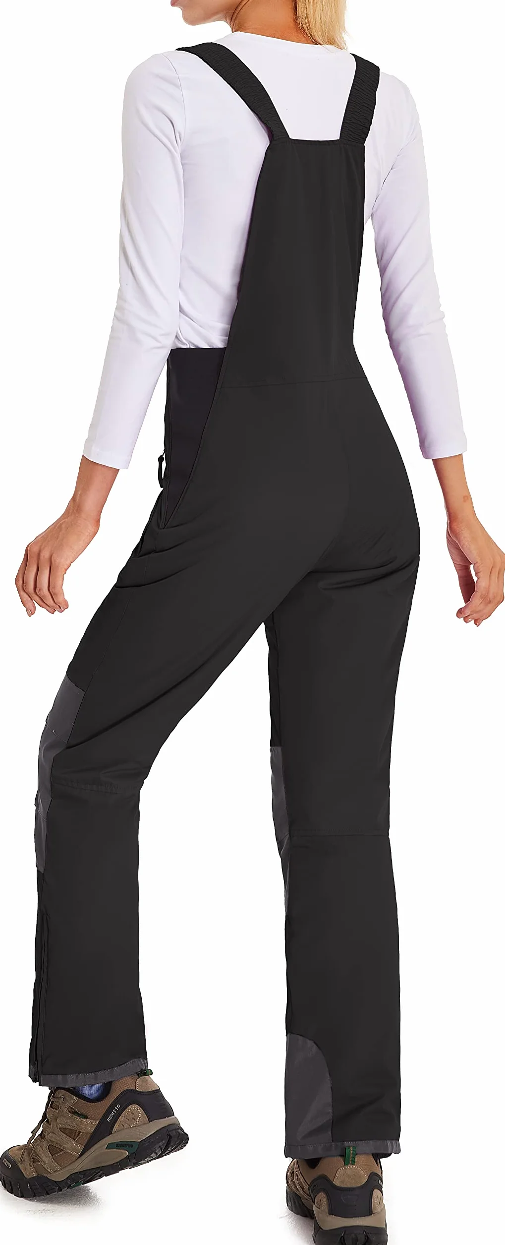 Damen Skihose Latzhose Wasserdicht Softshellhose Overall Winter Warm Gefüttert Schneehose Snowboardhose mit Verstellbaren Hosenträgerhose