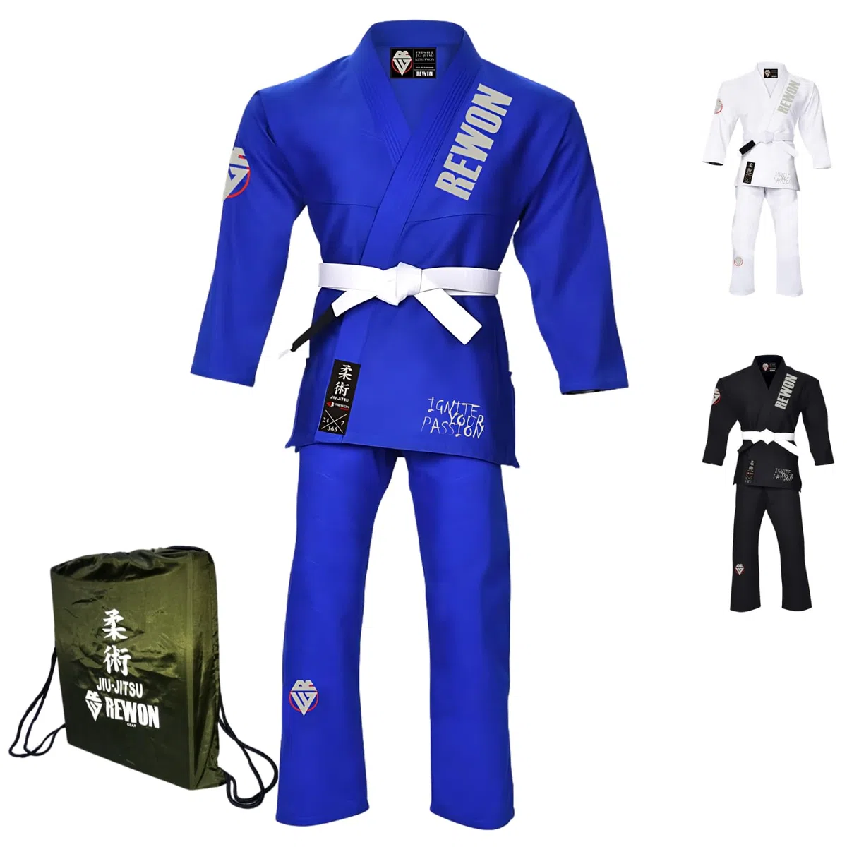 Rewon Brazilian Jiu Jitsu anzug - Kimono BJJ Gi, Aikido Anzug, Männer Frauen Jiu Jitsu ultraleicht sanforisiert Uniform für Training und Wettbewerb