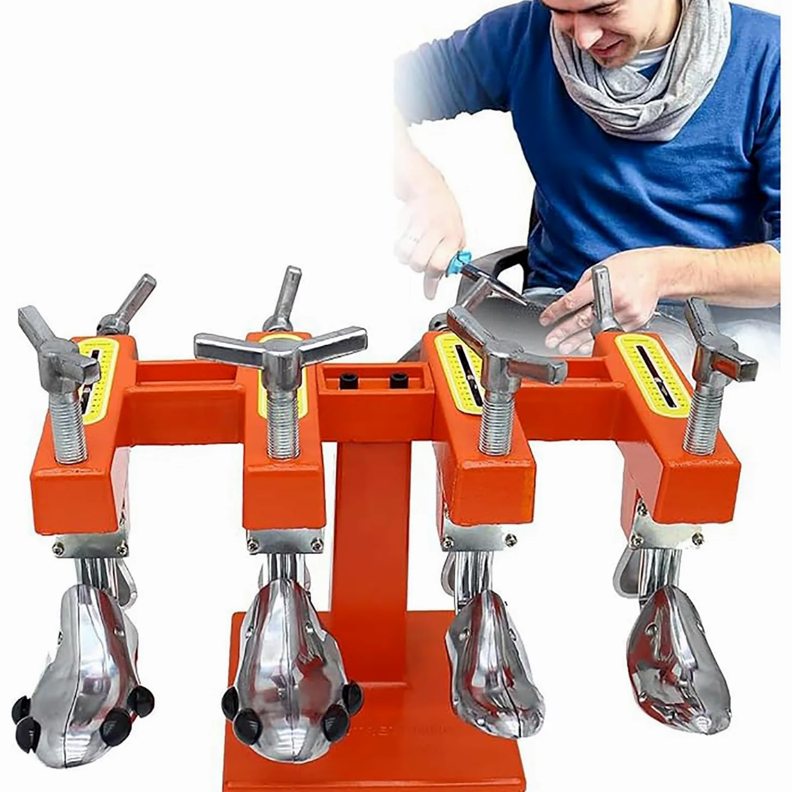 Schuhspanner Maschine Einstellbare Länge & Breite für Lederschuhe Vier Köpfe Design für Effektive Expansion