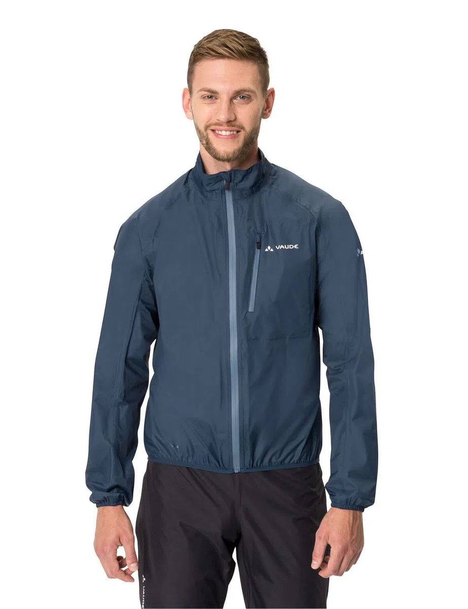 VAUDE Herren Drop Jacket III, wasserdicht, leicht – Dark Sea – Gr. 3XL | Regenjacke Herren wasserdicht – atmungsaktiv – Fahrradjacke winddicht – 185 g leicht – ideal für Gravel, Rennrad und MTB