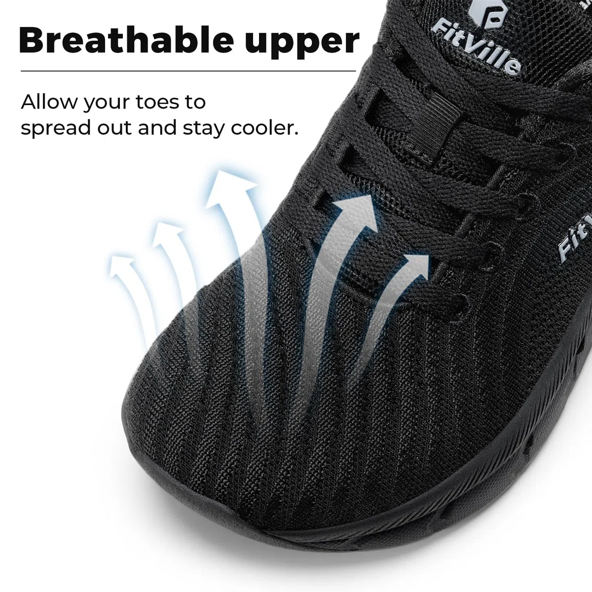 FitVille Damen Laufschuhe Weit Turnschuhe Atmungsaktiv Sportschuhe Leichte Joggingschuhe Sneaker Bequeme Walking Schuhe