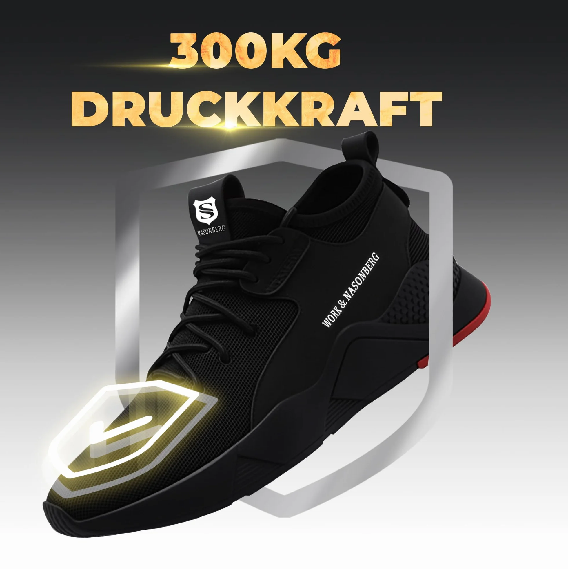 Sicherheitsschuhe Arbeitsschuhe Herren Damen Leicht Stahlkappenschuhe Atmungsaktiv mit Stahlkappe 37-48 EU