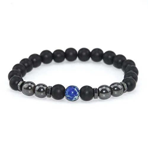Stein-Armband, Naturstein-Perlen-Armband, klassische Mode, elastisch, mattierter Stein, Kaiserstein, magnetisches Armband, Armbänder, personalisierte Kleidungsaccessoires