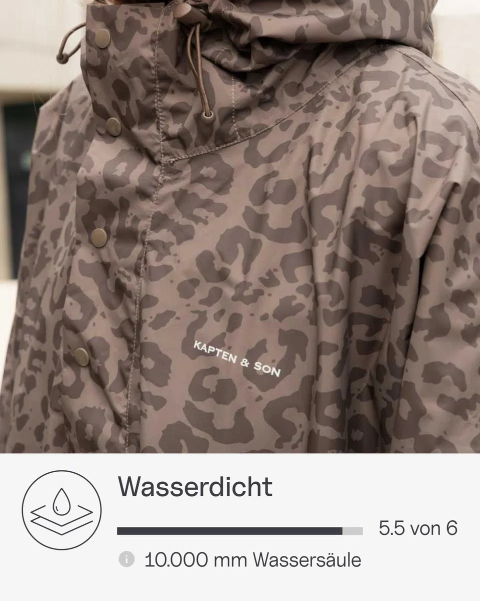Kapten & Son Rechenponcho All Black, Sandstone, Leo Dark Brown | Regenjacke Unisex