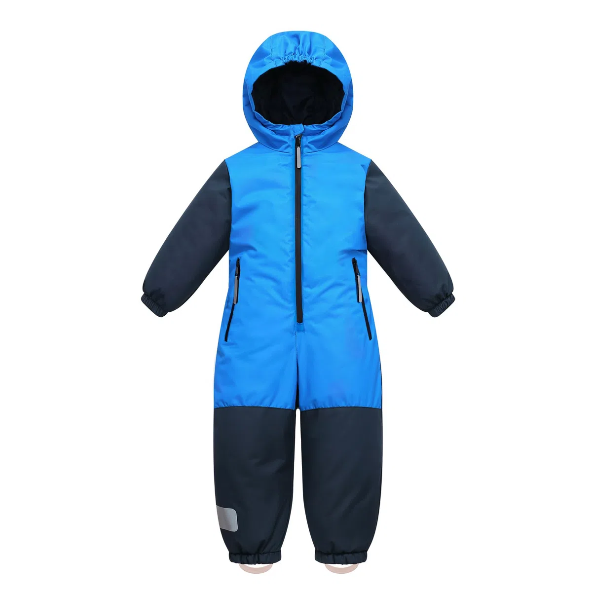 Owntop Schneeanzug Kinder Unisex, Schneeoverall Mädchen Jungen, Winddicht Wasserdicht Skianzug mit Kapuze Reißverschluss (Blau,98)