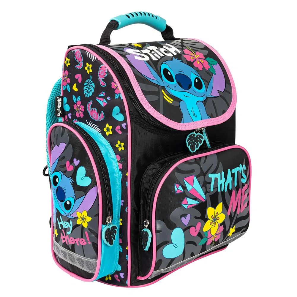 Schultasche Stitch Angel 9 Teile Set Schulranzen Ranzen Schultüte 85 cm Tasche Federmappe Sporttasche Rucksack Tornister blau mit Sticker-von-Kids4shop