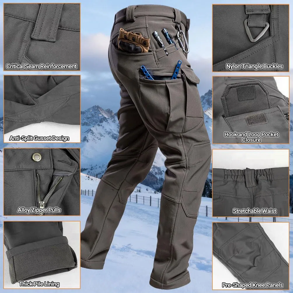2-Teiliger Snowboard Schneeanzug Softshell Jacke FüR Herren MilitäRische Bekleidung, Kampfanzug Outdoor Skianzug Taktische Jacke Und Hose FüR Skifahren Outdoor Sport