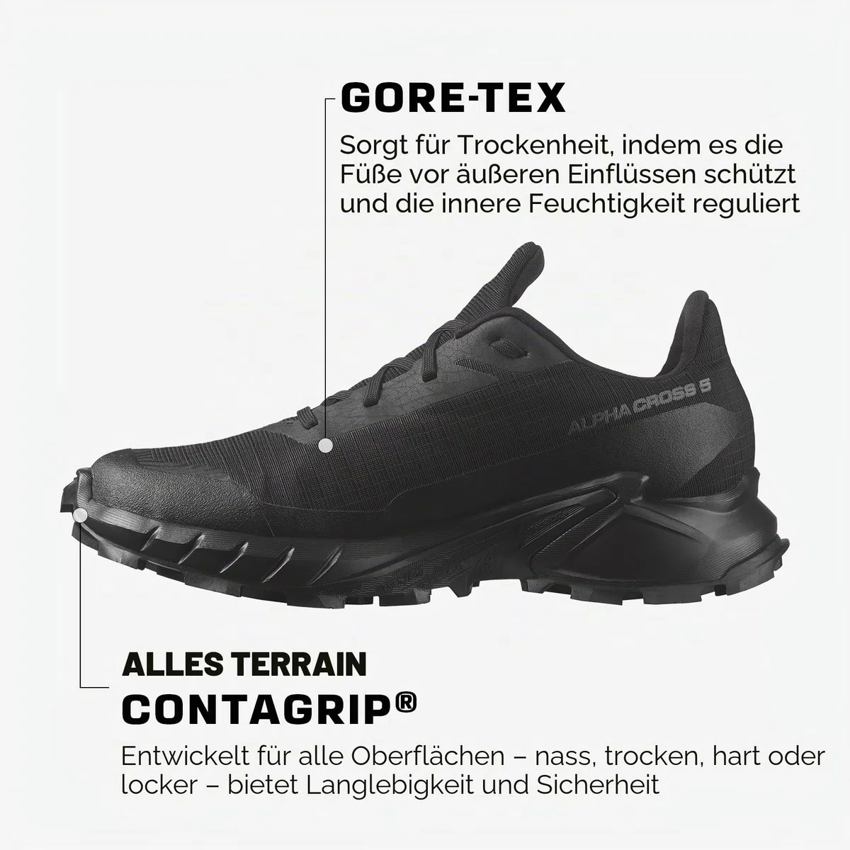 Salomon Herren Alphacross 5 Gore-texHiking Shoe