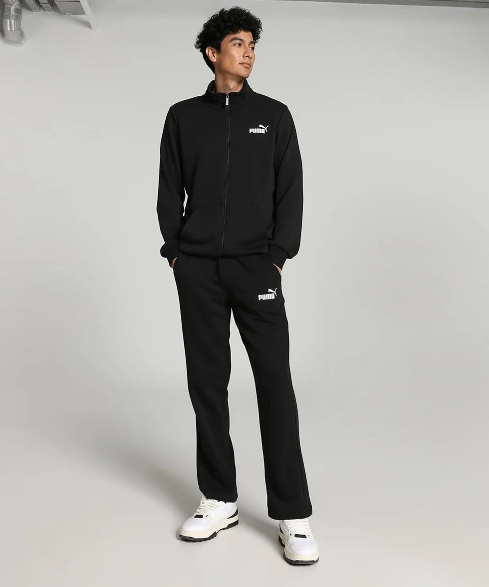 PUMA Herren ESS Logo Pants Tr Op SRL Hose, Puma Black, S Lang