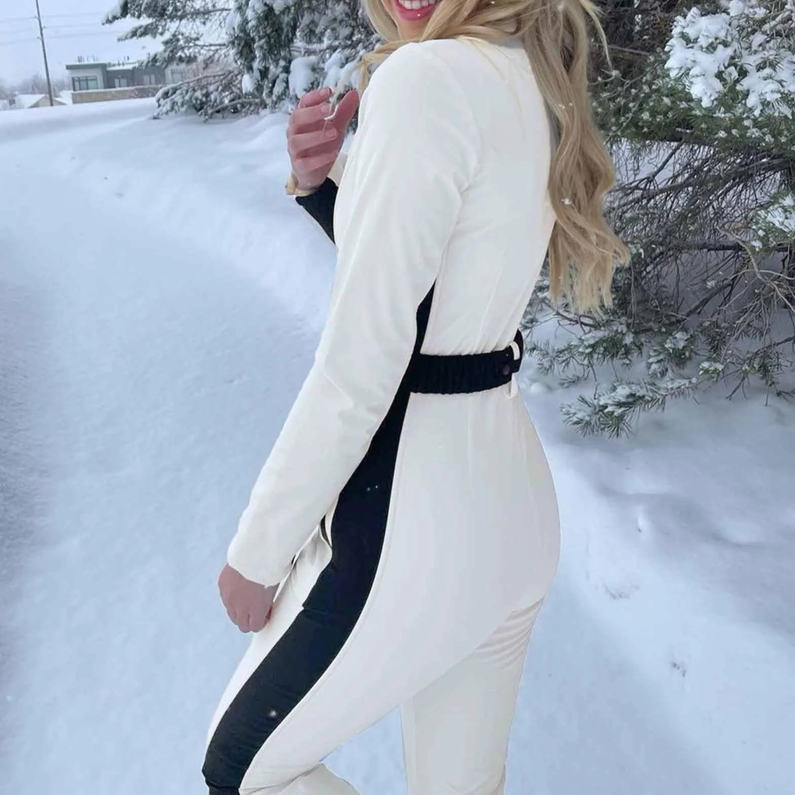 Generisch Thermo Overall Damen Skianzug Wasserdichte Wärmende Winter Schneeanzug Mit ReißVerschluss Bequeme Klassische Weich Skifahrenanzug Sportliche Frauen Skifestival Zweiteiliger