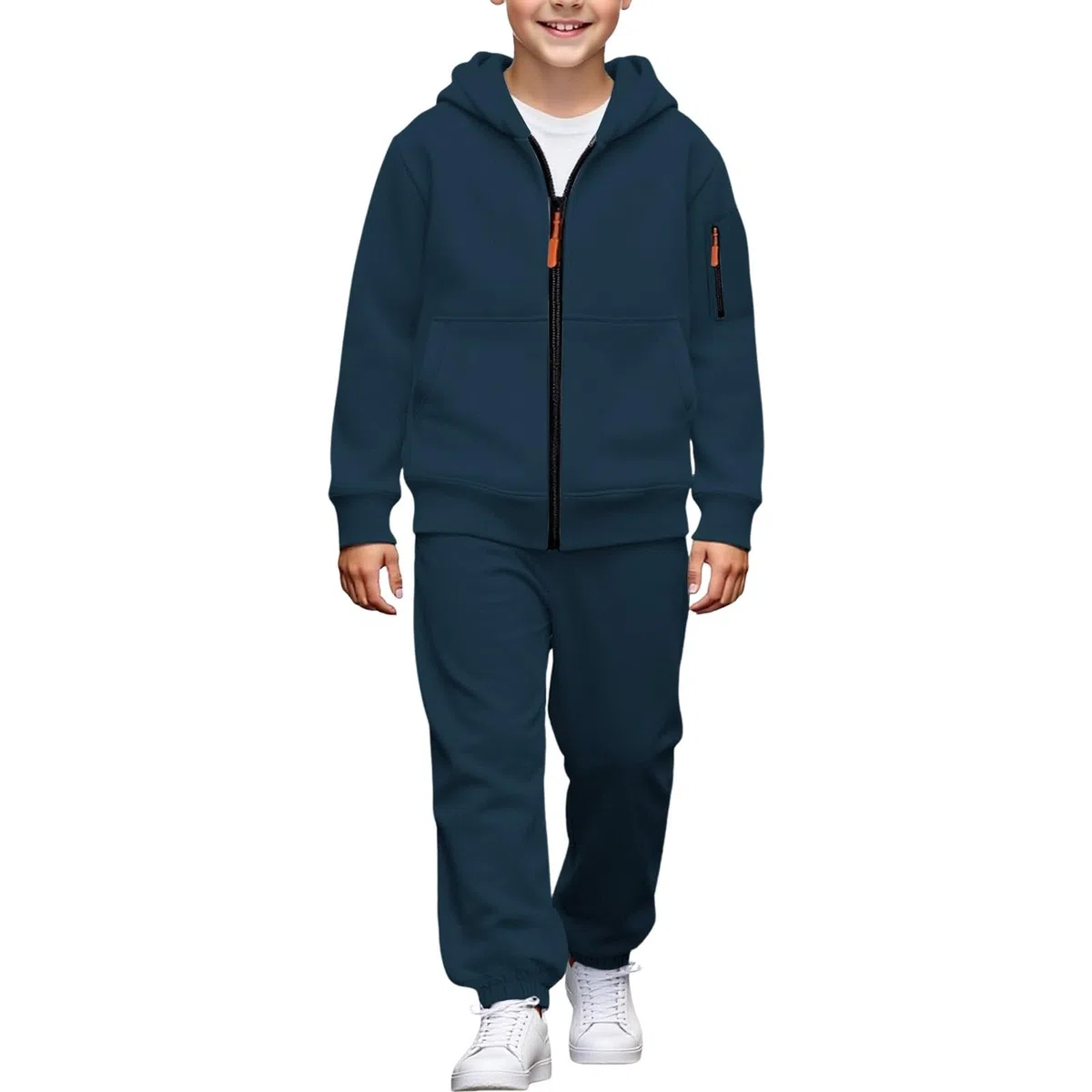 Kinder Trainingsanzug Mädchen Jungen Langarm Hoodie Pullover Hosen Outfit Winter Sportanzug mit Tasche Sportbekleidung Jogginganzug Mädchen Kinder Sportanzug Trainingsanzug Bekleidungssets 2-14 Jahre