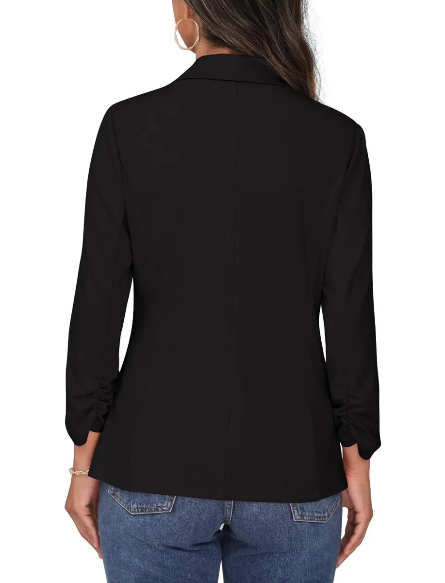 PrinStory Blazer Damen Sportlich Elegant 3/4 Ärmel Blazer Büro Geschäft Dressy Jack Outfits