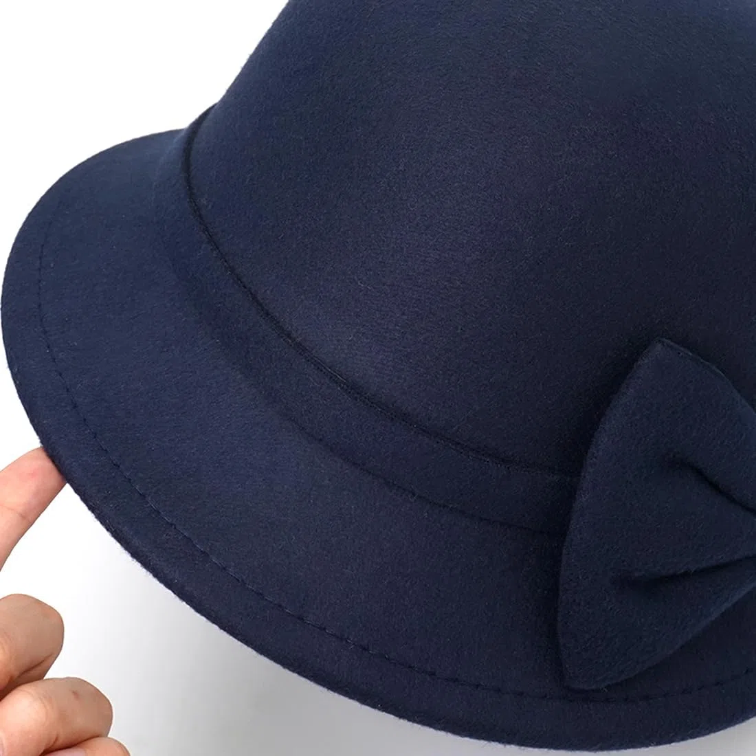 Filz-Glockenhut, Vintage-Fedora-Eimerhut, Bowler-Hüte für Damen