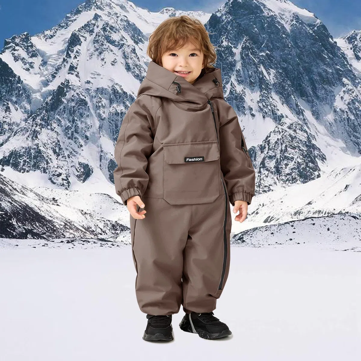 Generisch Schneeanzug Mädchen Jungen Skioverall Winter Warme Skianzug Kinder Plüschfutter Gefüttert Fleece Schneeanzug Winddichter Outdoor Sport Overall Schneeoverall Skibekleidung