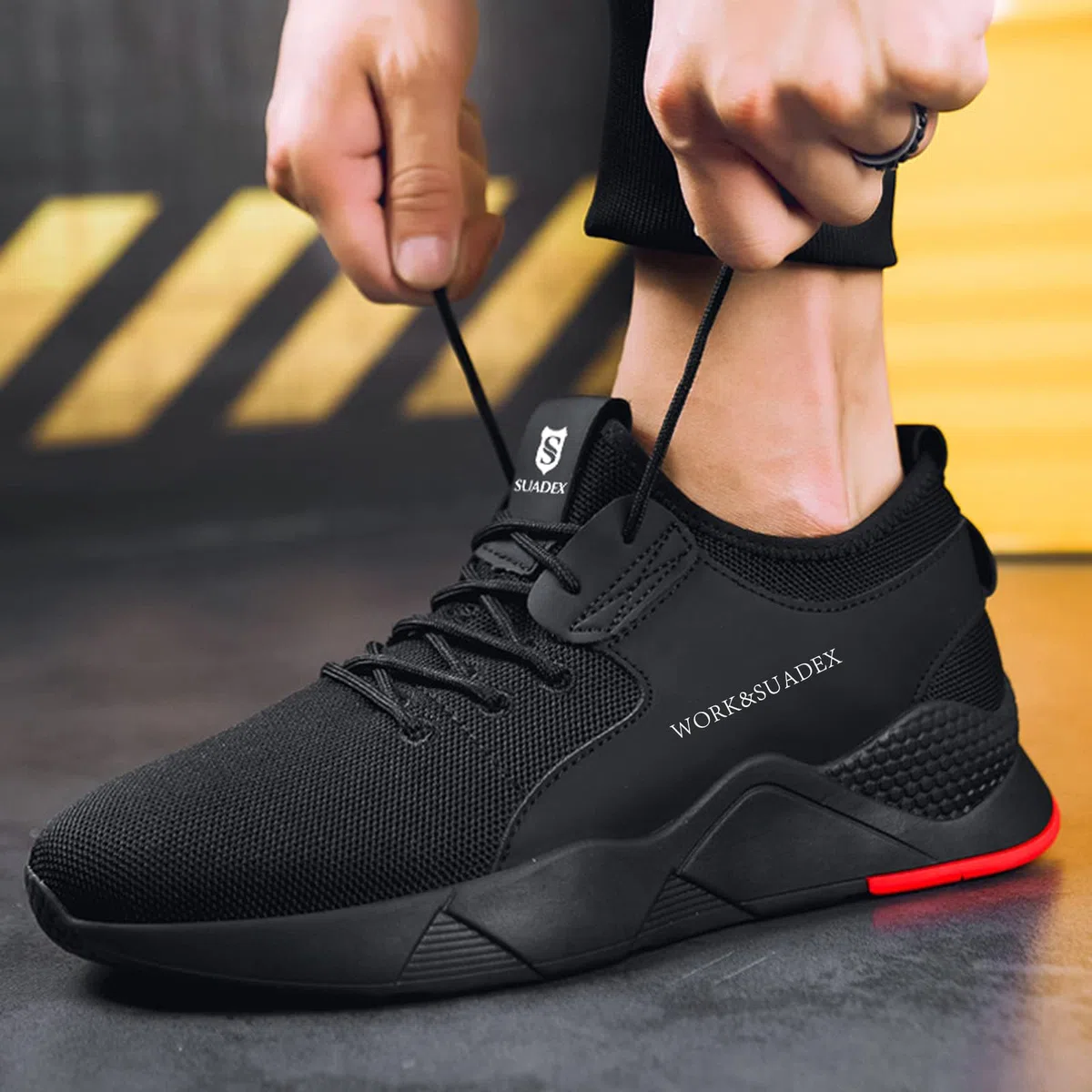 SUADEX Arbeitsschuhe Herren Sicherheitsschuhe Damen Leicht Atmungsaktiv Unisex Stahlkappenschuhe