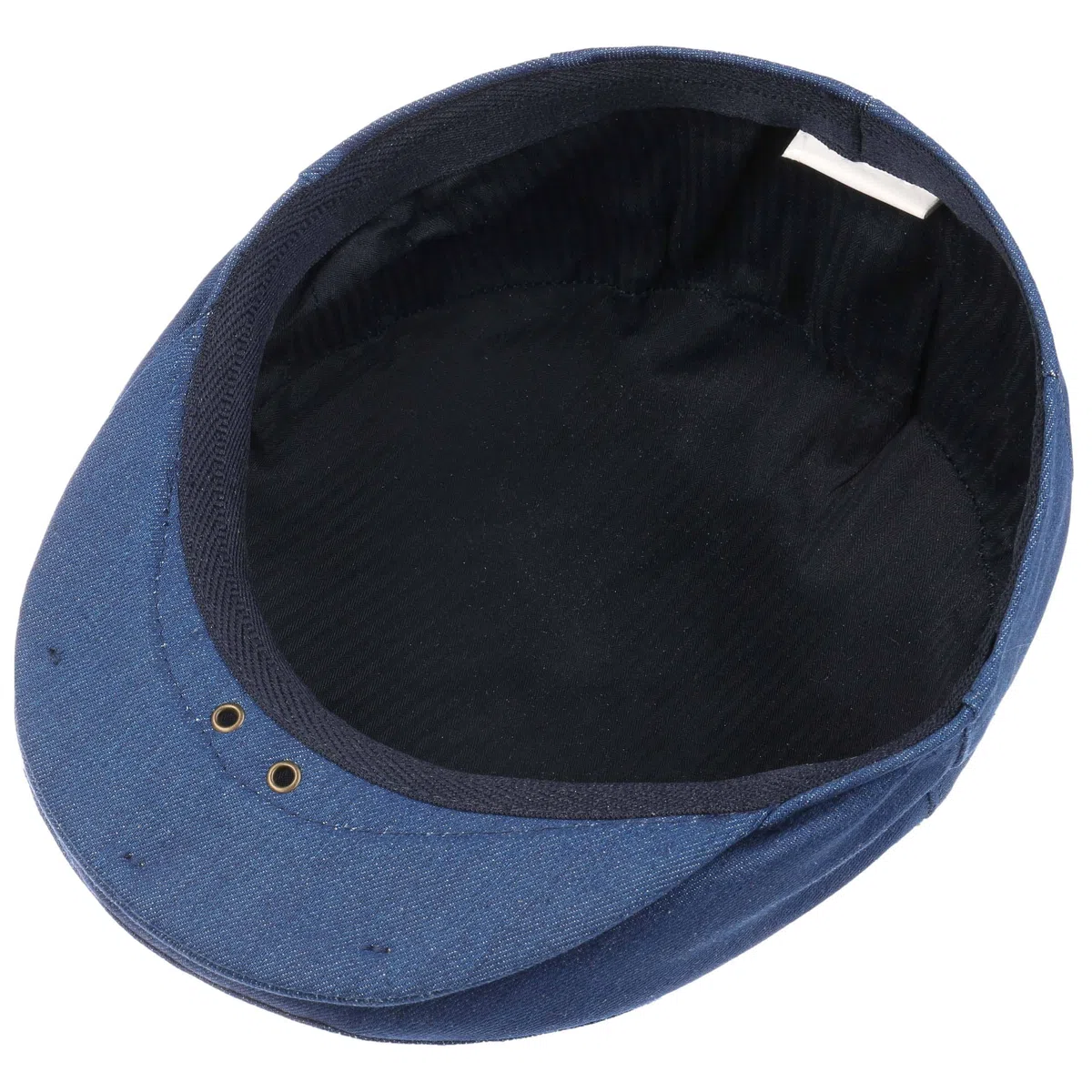 Lipodo Inglese Jeans Flatcap Schirmmütze Uni einfarbig Made in Italy Damen Herren Frühling Sommer