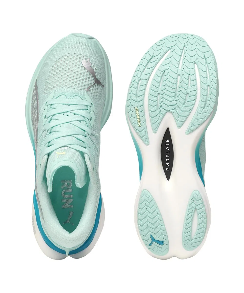 Puma Damen Deviate Nitro 3 WNS Mint Melt-Speed BlueSchuhe