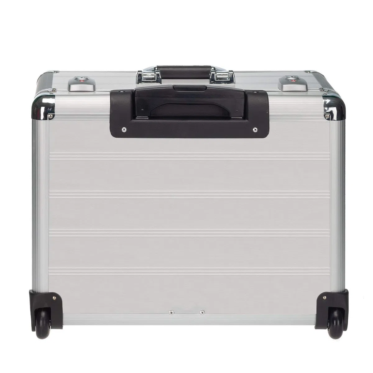 Business Trolley Pilotenkoffer Laptopfach TSA Schlösser Aluminium Oberfläche Silber