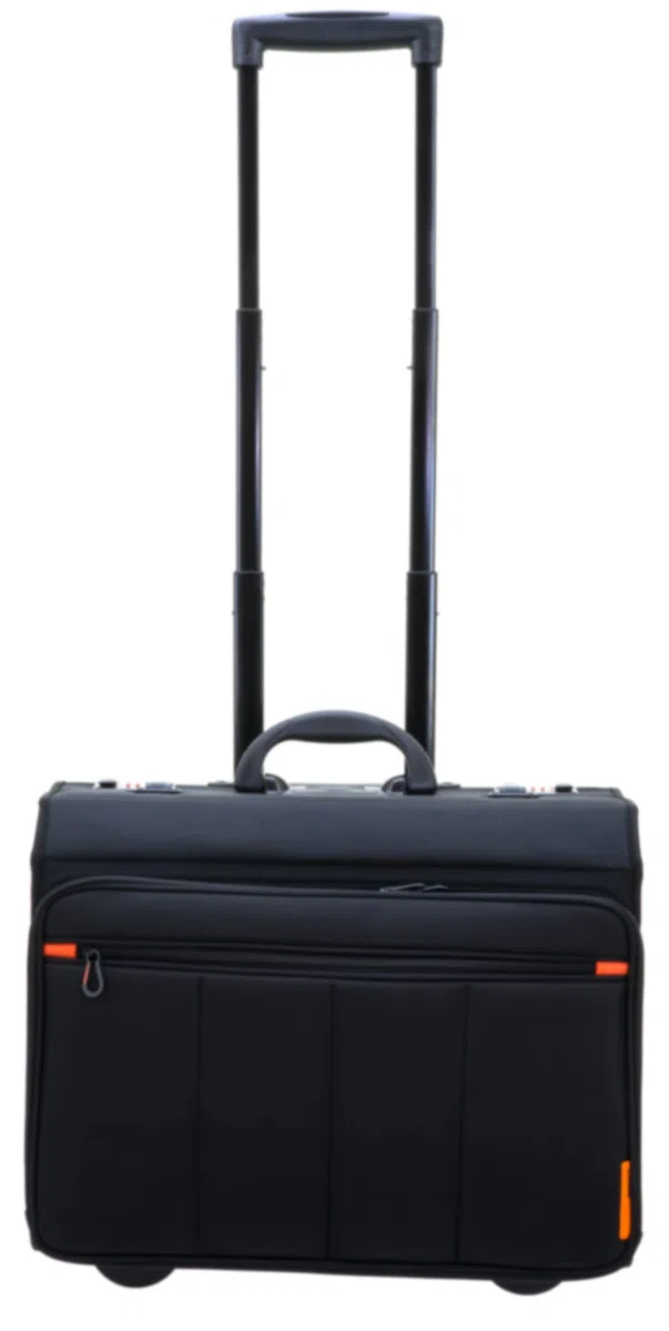 Aktenkoffer Pilotenkoffer Erweiterbar Rollen Akten Trolley Schwarz 47 cm