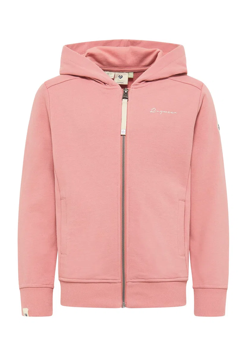 Ragwear Mädchen Sweatjacke oder Hose THEA ZIP ORGANIC Sweatshirt mit Kapuze und Reißverschluss Übergangsjacke Jacke