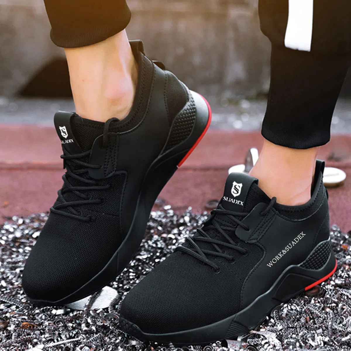 SUADEX Arbeitsschuhe Herren Sicherheitsschuhe Damen Leicht Atmungsaktiv Unisex Stahlkappenschuhe