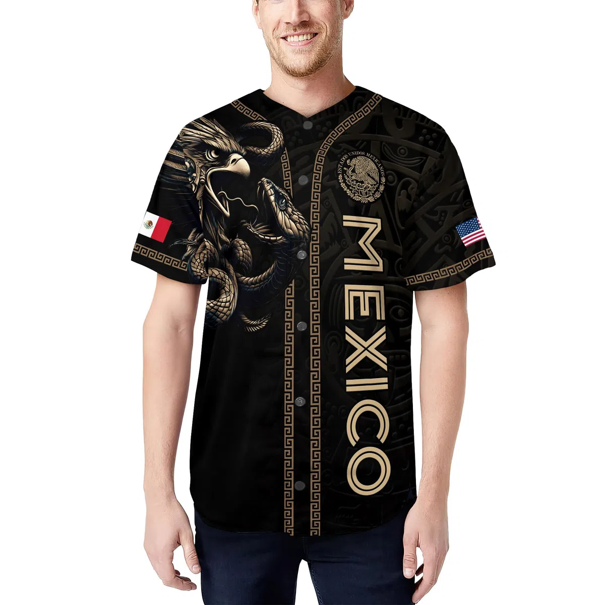 Mexikanisches Baseballtrikot, Mexiko-Trikot für Herren, mexikanische Baseball-Trikots für Herren
