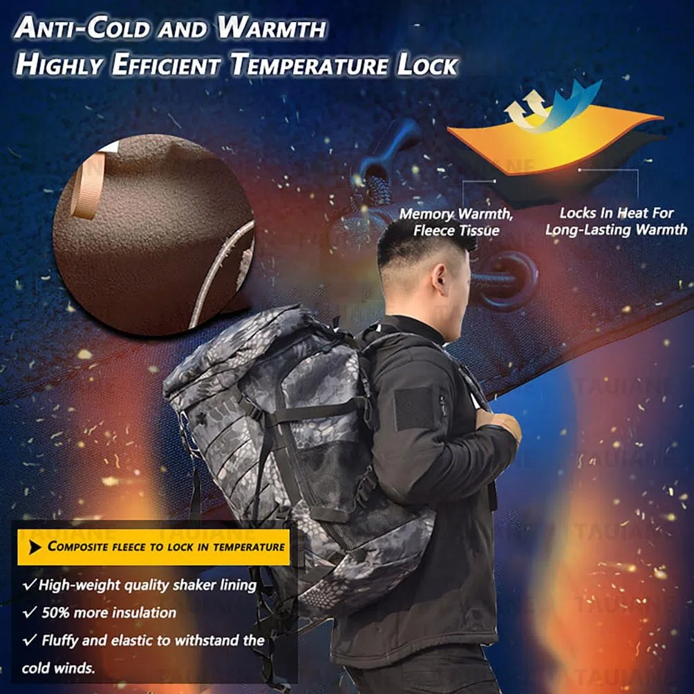 Outdoor Skianzug FüR Herren, 2 Teiliger Snowboard Schneeanzug, MilitäRbekleidung Kampfanzug, Modisches, Wasserdichtes Winter-Set Aus Warmer Skijacke Und Schneehose