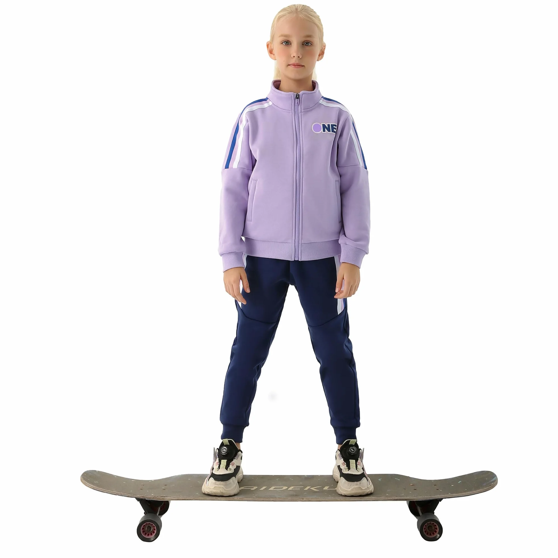 Mädchen Trainingsanzug 2tlg Kinder Jogginganzug Sportanzug Zweiteiliges Bekleidungsset Freizeit Jacke und Hose Sportswear Jogger Set für Kinder (4–15 Jahre)