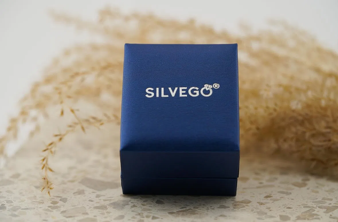 SILVEGO Damen Ehering Silber 925 mit Zirkonia GLAMIS