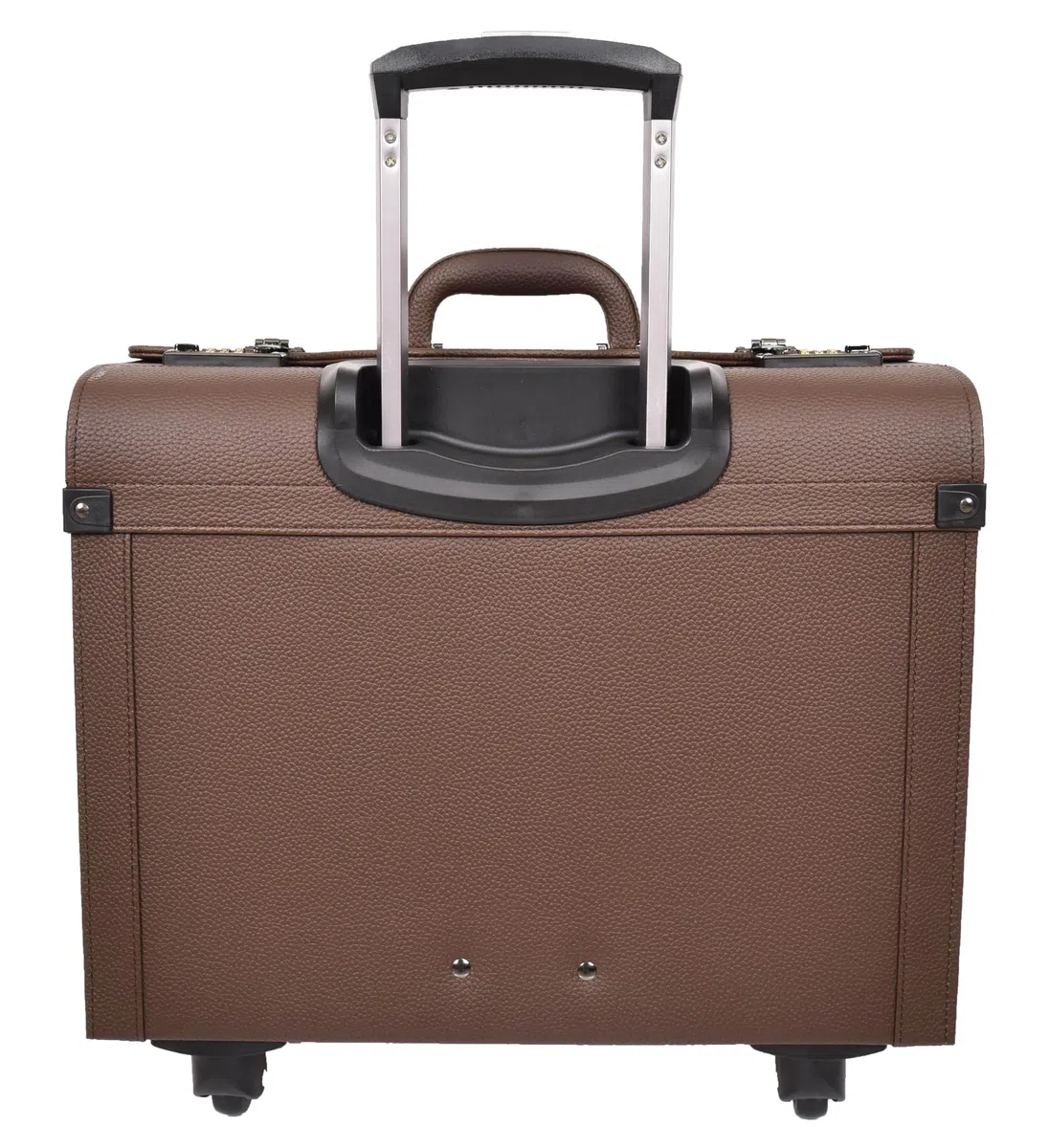 House of Leather Commander Pilot Case, Pilotenkoffer, Gepäck - Handgepäck, Braun, 4-Räder, Kunstleder, leicht, Carry-on, Kabinentasche