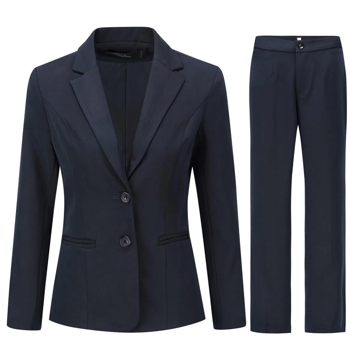 YYNUDA Hosenanzüge für Damen Fallendes Revers Zwei Einreiher Slim Elegant Taillierter Business Hosenanzug
