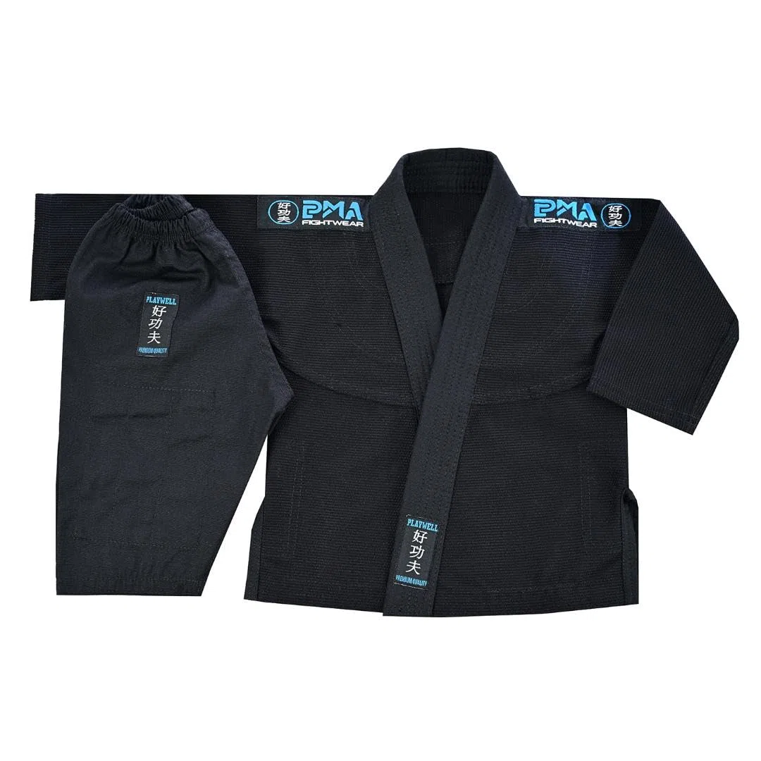 Playwell Kampfsport-Geschenke – Baby Infant BJJ Ju (Jiu) Jitsu Uniform (Anzug) – Schwarz