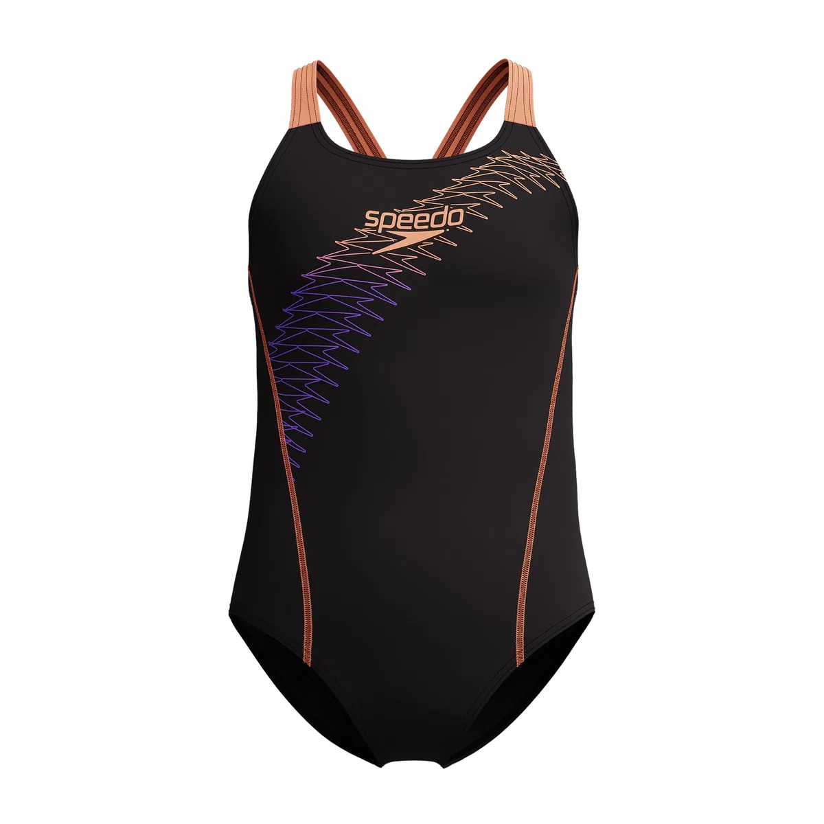 Speedo Mädchen Medley Logo Medalist Badeanzug Orange