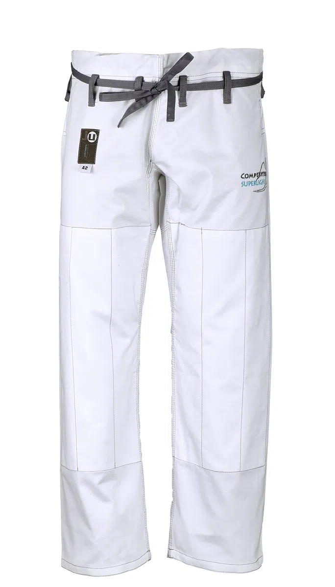 Ju-Sports BJJ Gi Herren Pearl Competition superlight weiß - Superleichter Brazilian Jujutsu Anzug mit kontrastierenden Nähten & Stickverzierungen, 100% Baumwolle