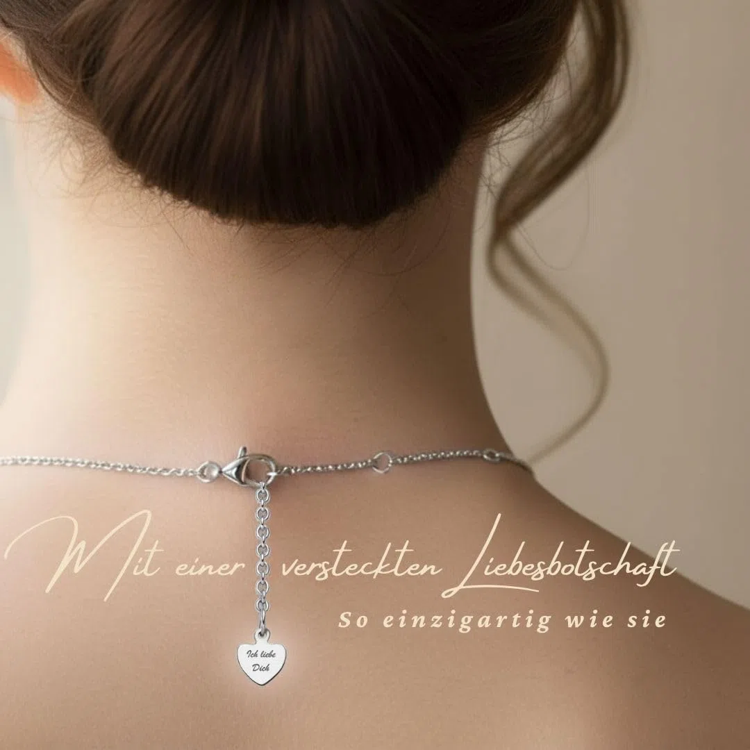 LOVENEST Schmuck Set Damen Silber 925/Rosegold/Gold ZIRKONIA | Herz Schmuckset 3tlg. zum Weihnachten Geburtstag Hochzeitstag | Kette und Ohrringe Set | hochwertiges Geschenk Frau Ehefrau Freundin