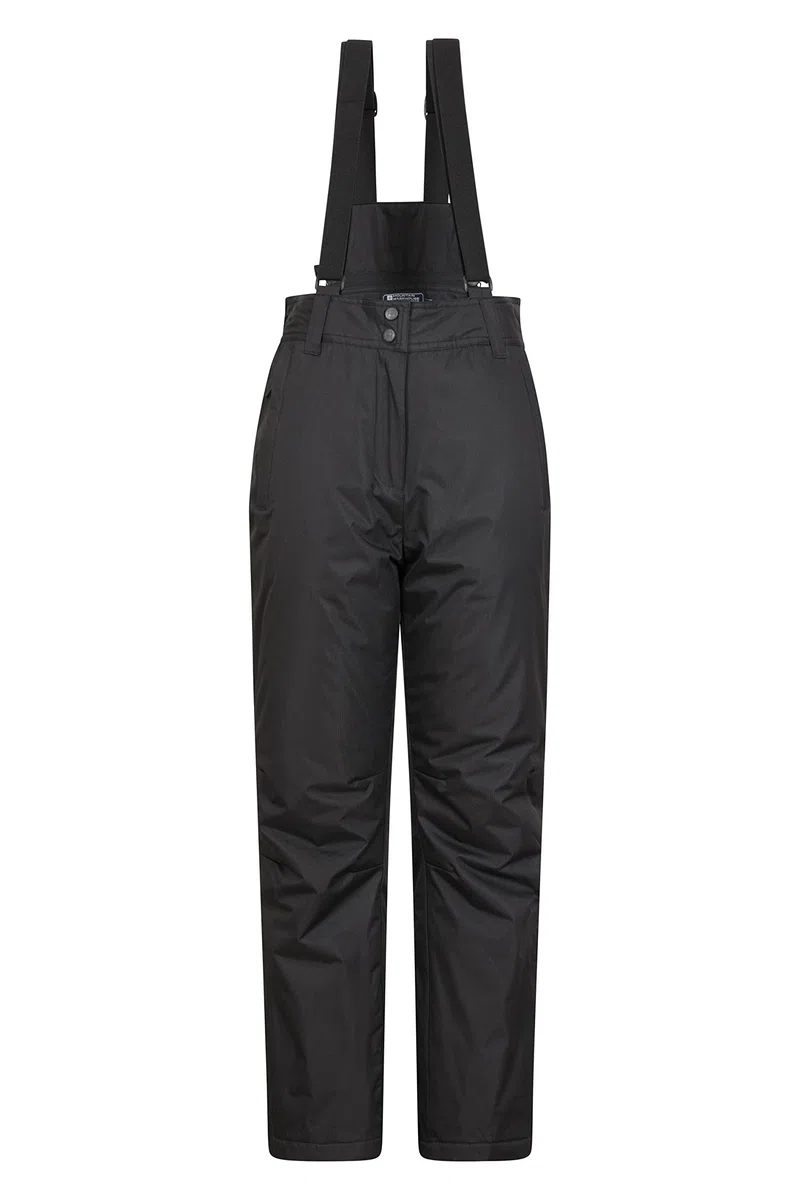 Mountain Warehouse Moon Skihose für Damen - Thermo-Schneehose, Outdoorhose für Damen, Verstellbarer Bund, mit abnehmbaren Hosenträgern, Skibekleidung, Weite Passform