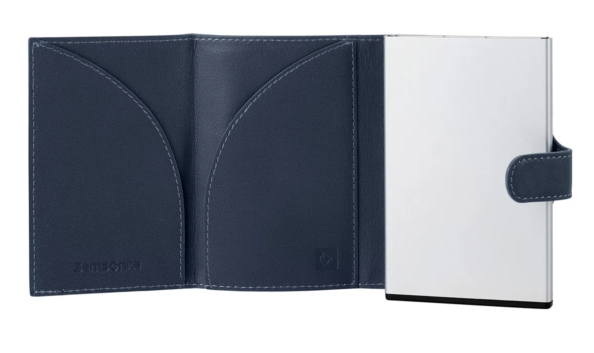 Samsonite Alu Fit SLG - Geldbörse, 10.2 cm, Blau (Blue)