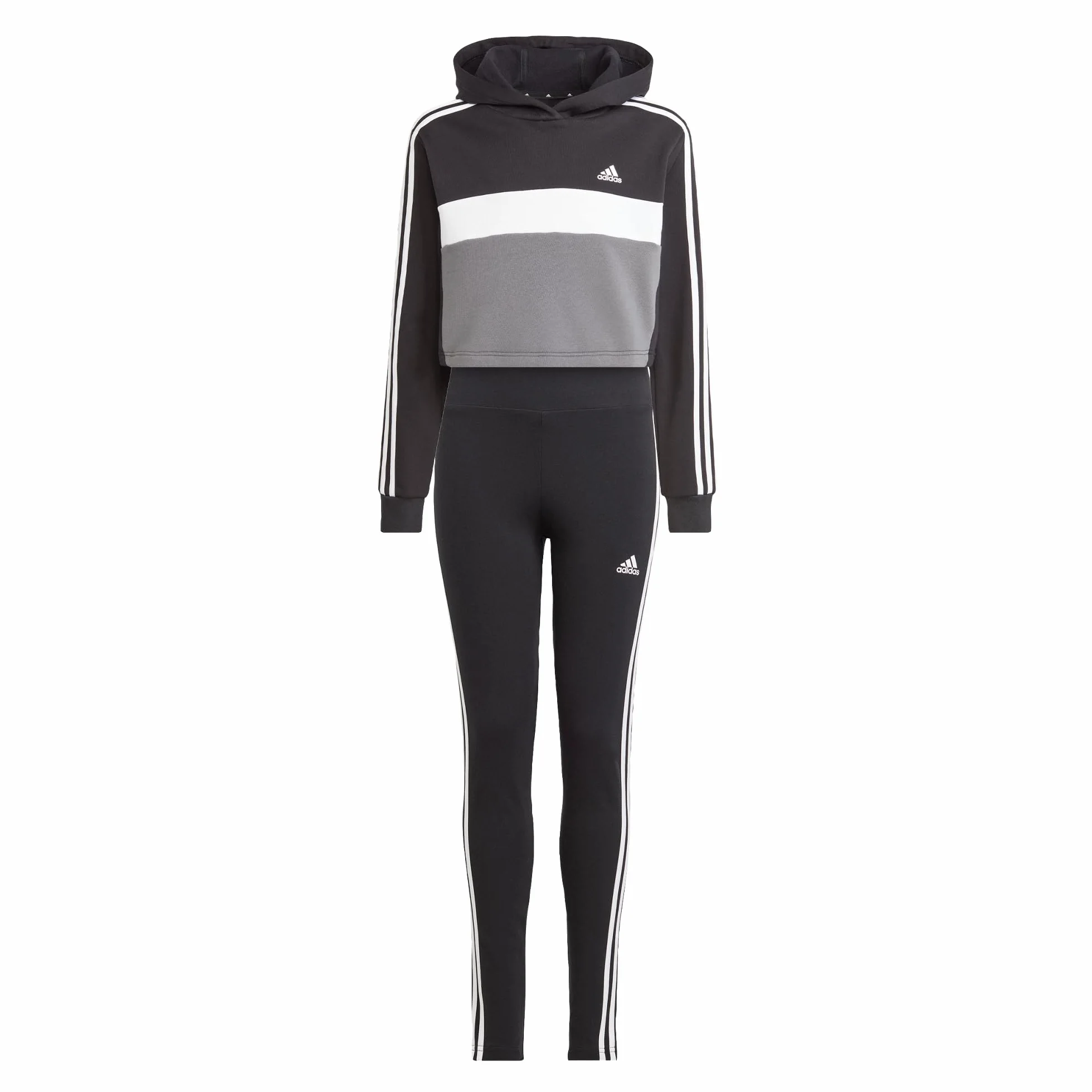 adidas Unisex Kids Tiberio 3-Streifen Colorblock Kids Leggings-Set
