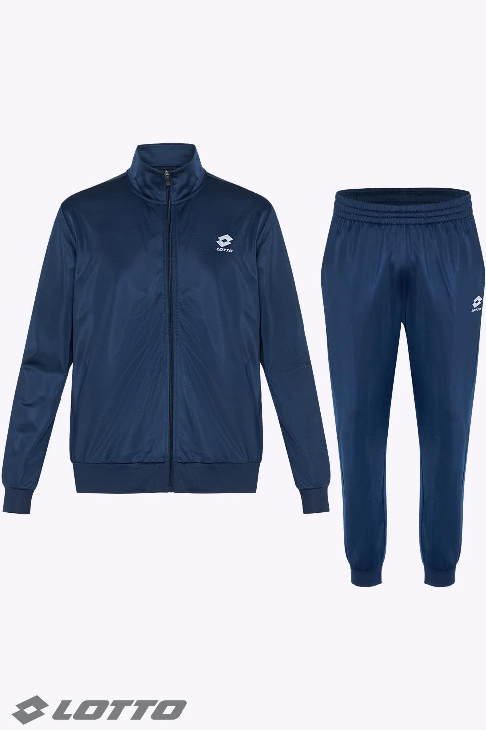 Lotto Trainingsanzug Herren dunkelblau Größe M-5XL I Sportanzug Regular Fit aus 100% Polyester I Freizeitanzug mit elastischem Bund & praktischen Seitentaschen I Jogginganzug