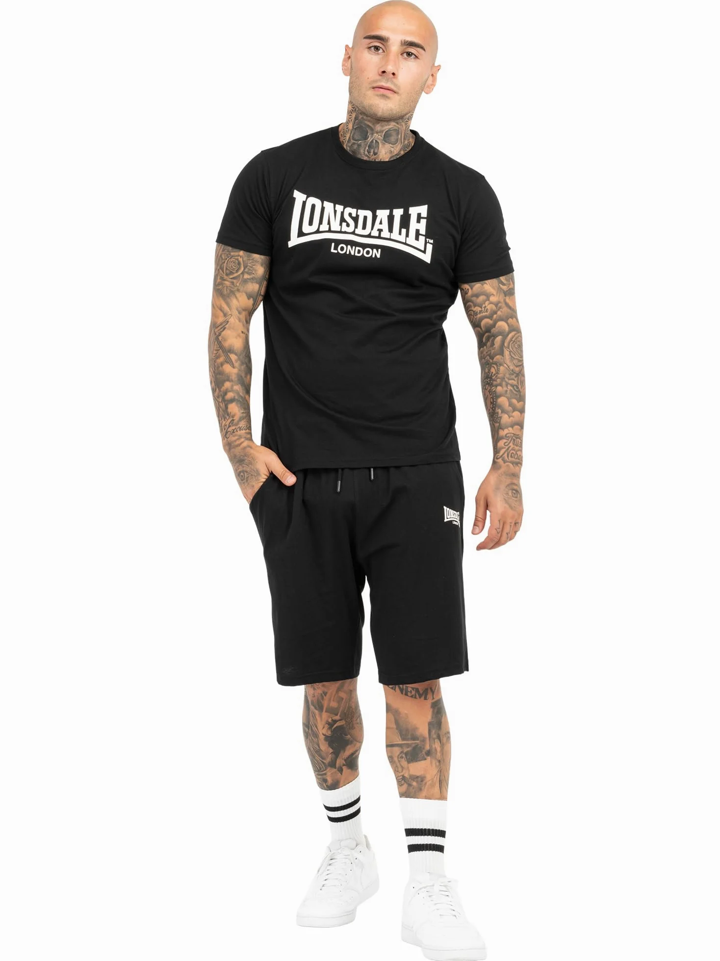 Lonsdale Herren T-Shirt & Shorts Set normale Passform MOY