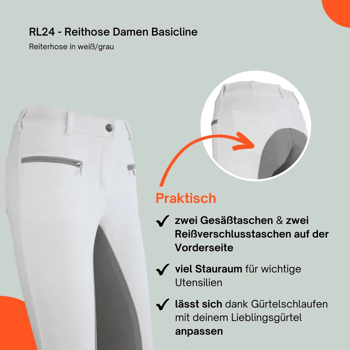 RL24 - Damen Reithose Vollbesatz BASICLINE