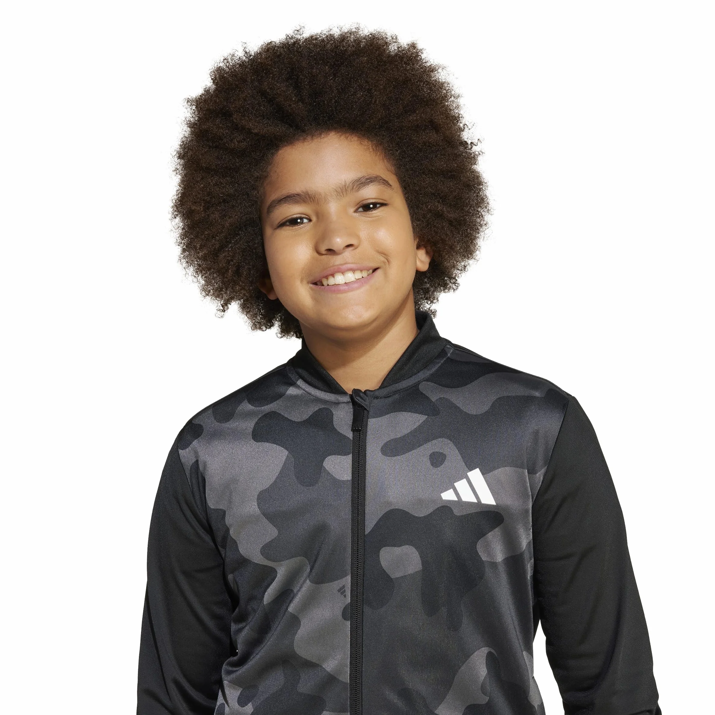 adidas Unisex Kids Seasonal Essential Camouflage Tricot 3-Stripes All Over Printed Kids Trainingsanzug