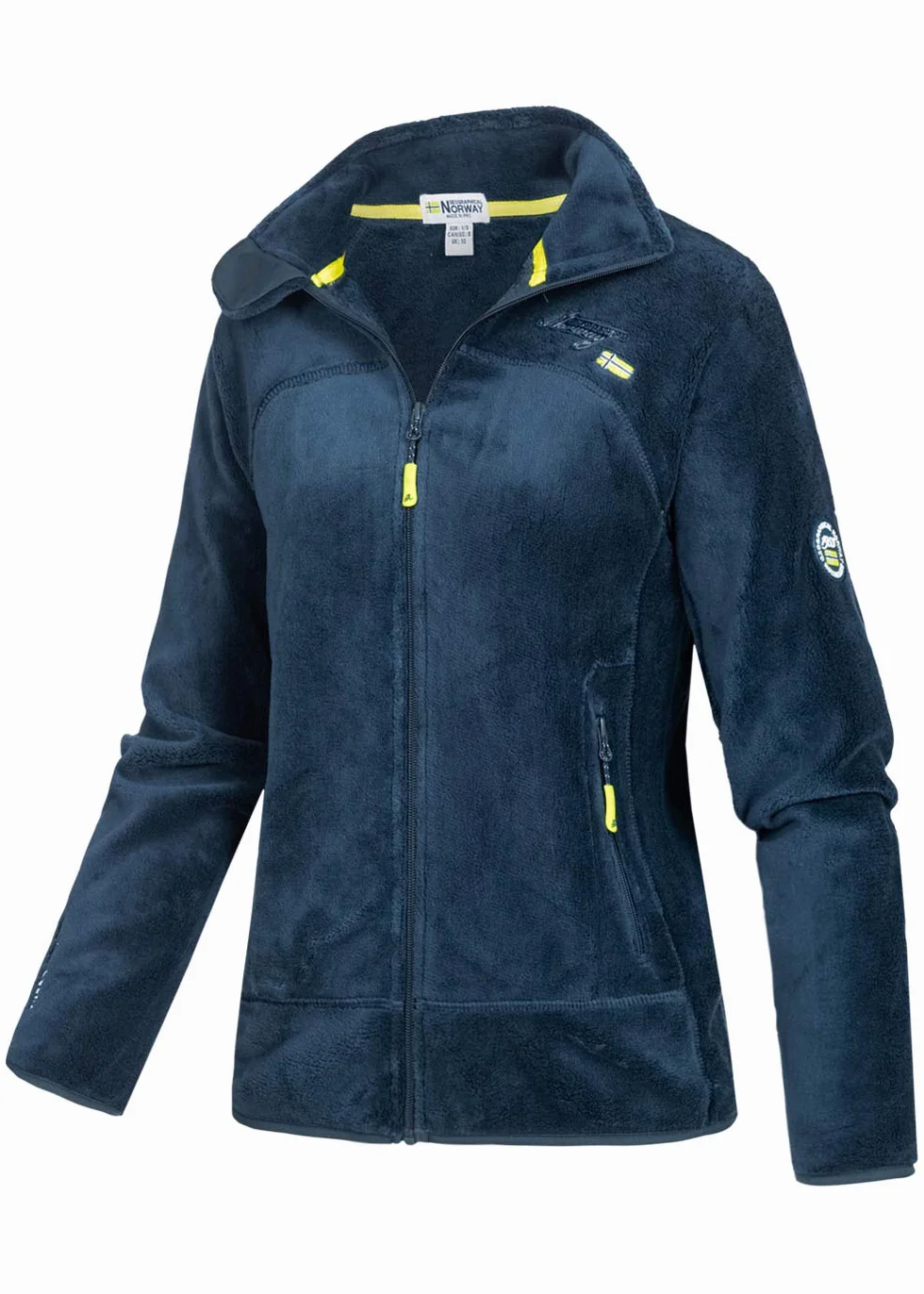 Geographical Norway Upaline Lady - Fleecejacke Damen Fine Frauen Warm Fermetur Zip - Jacke Fleece Herbst Winter Frühling Warm Frauen - Long Sleeve Pullover Pelz Weich Komfort Outdoor